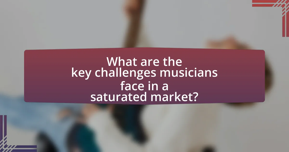 What are the key challenges musicians face in a saturated market?